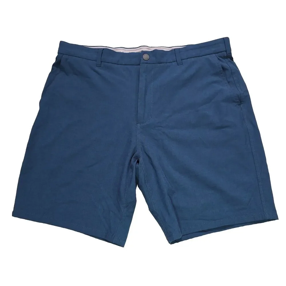 Johnnie-O Calcutta Shorts Mens 38 Lake Blue Prep-Performance Stretch JMSH1950